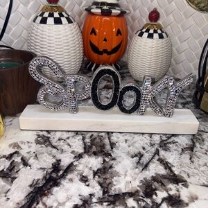 Spooky Marble Chic Glam Decor Sign